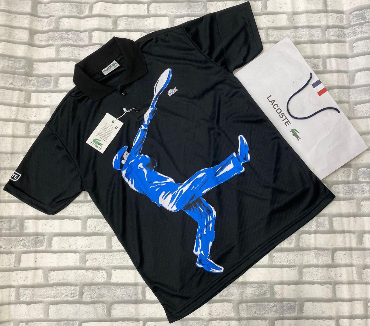 Polo Lacoste Movement em Piqué Ultraleve - Preto