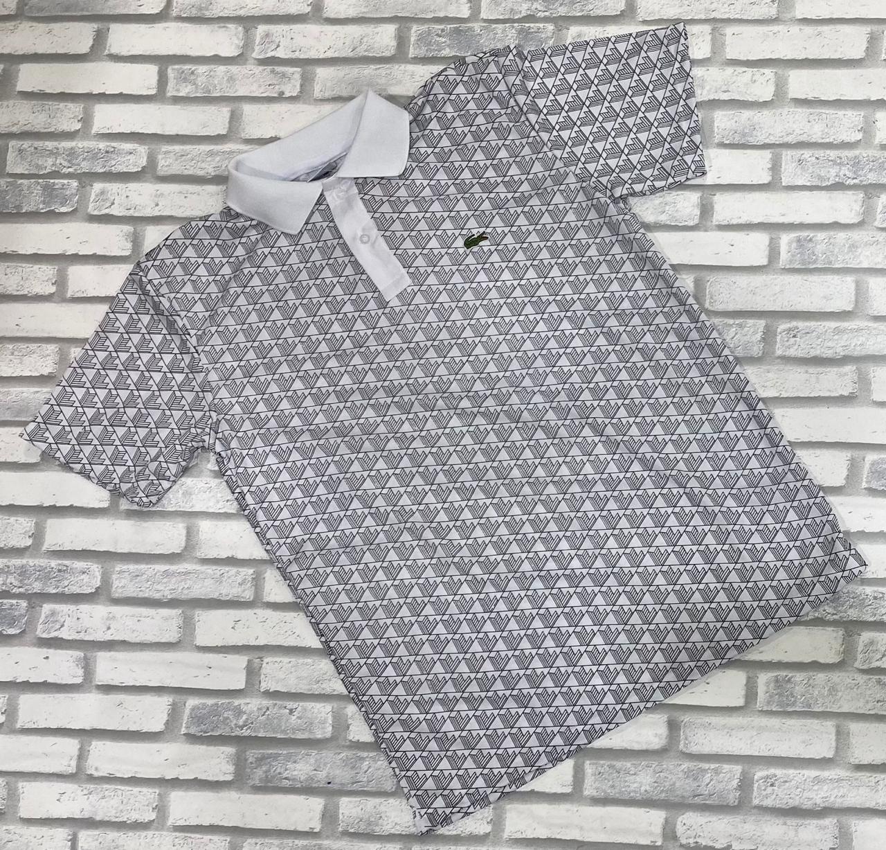 Polo Lacoste Holiday Monograma - Cinza